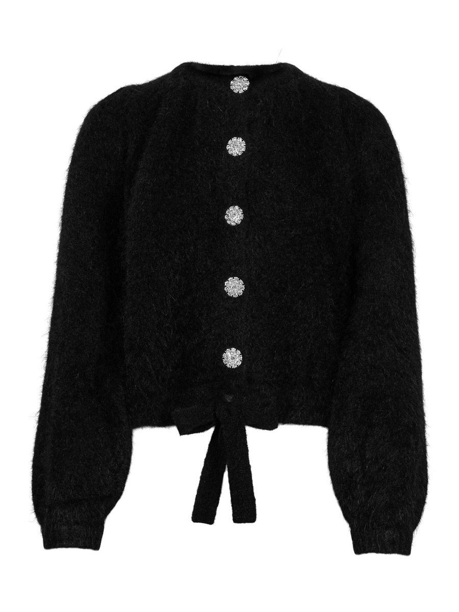 トップス Her lip to Crillon Boucle Cardigan black Her lip to Crillon Boucle Cardigan black