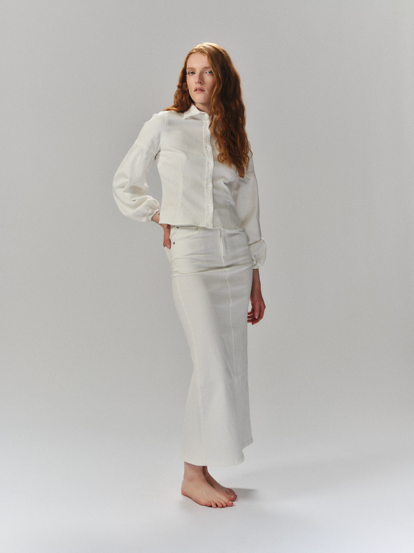 Janne White Denim Blouse