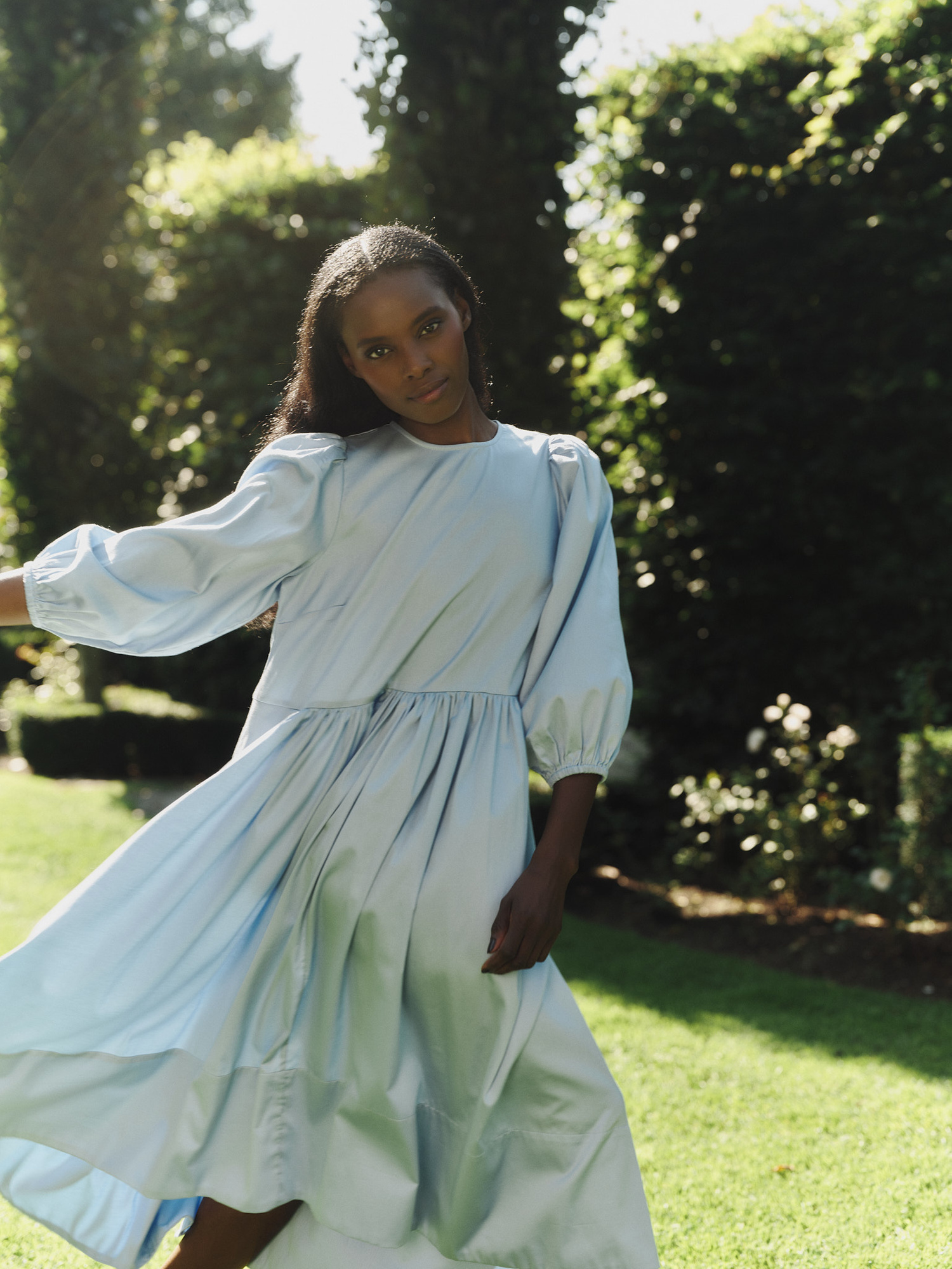 Herlipto Cambrils Cotton-Blend Dress