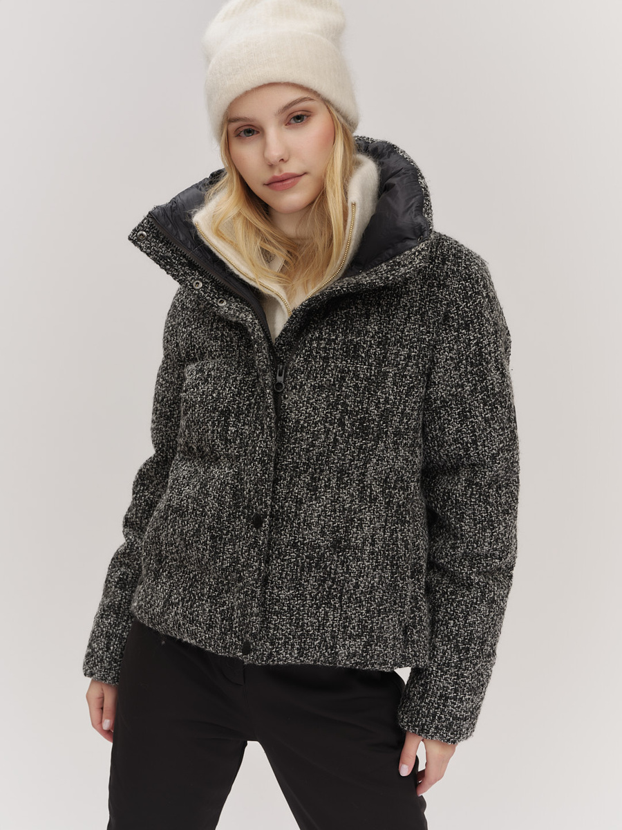 ジャケット・アウター BLACK THEREDTHREAD OVER TWEED ZIP JACKET THEREDTHREAD / ザレッドスレッド】S tweed jacket