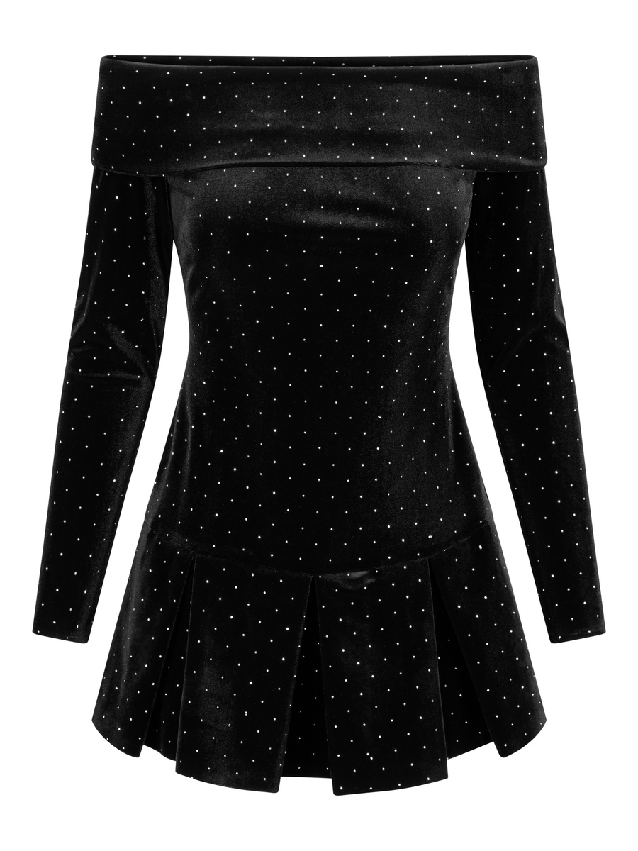 Colette Stud Velour Dress