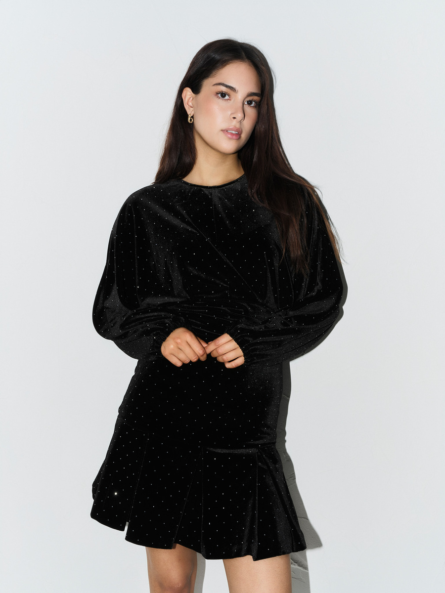 Jamal Stud Velour Dress