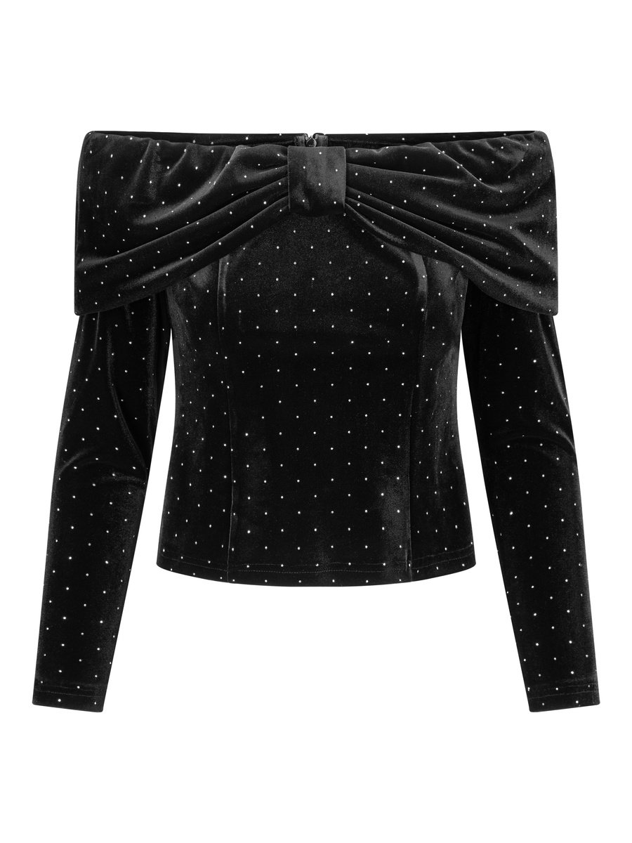 Tale stud velour top