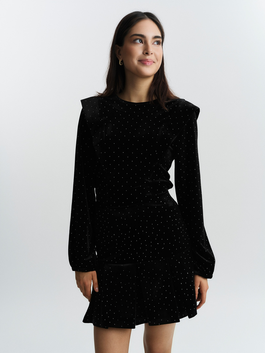 Sirina Stud Velour Skirt