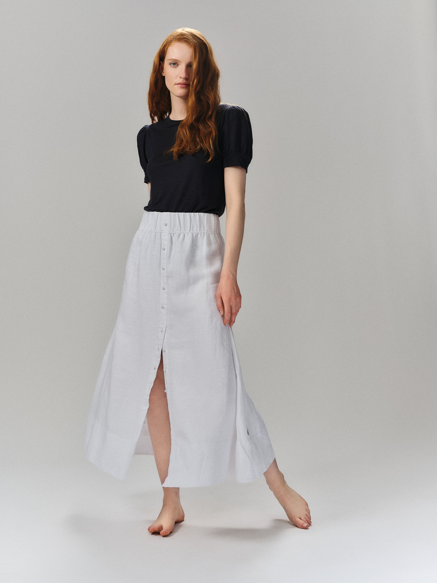 Madeleine linen tee