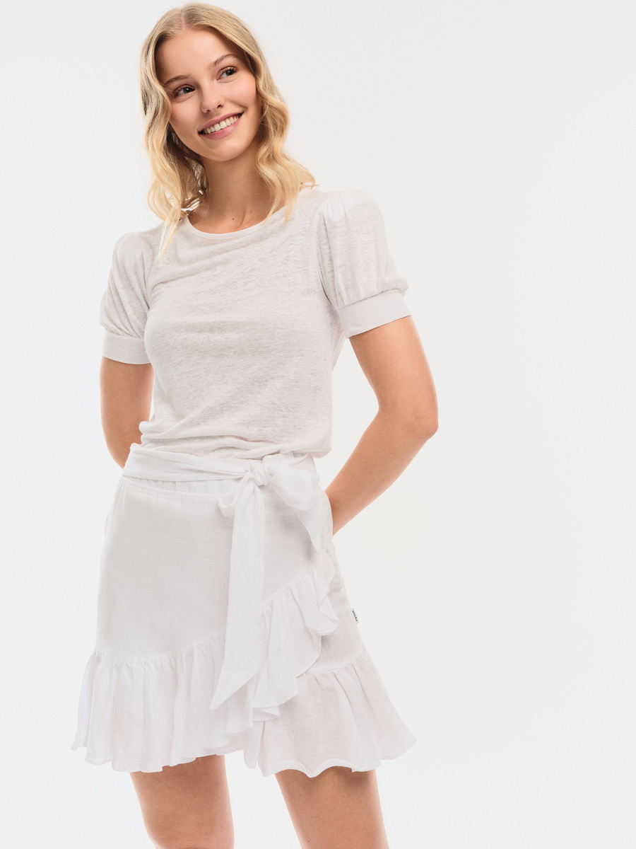 Madeleine linen tee